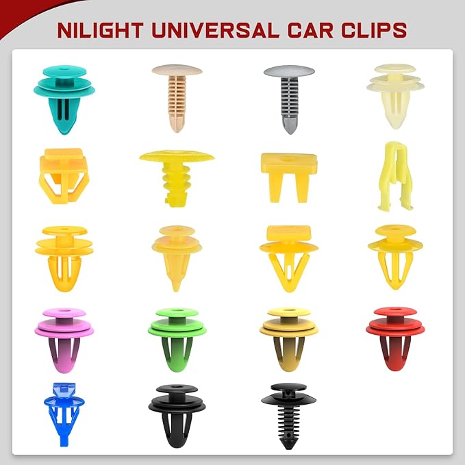 GOOACC 1001PCS Universal Car Clips Mixed Auto Bumper Fender Trim Door Panel Shield Engine Cover Retainer Rivet Push Clips with fastener remover for GM Ford Chrysler Toyota Lexus Honda Acura Dodge Jeep