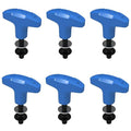 GPCA Quick Release Tie Down GP Anchor PRO, Wrangler JL 2018-2025 | w/o Nut, M8 25mm Thumbscrew, Hardtop Removal, Jeep Accessories & Cargo Tie Down (6PC, Blue)