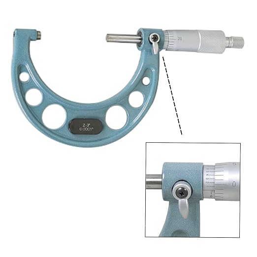 kimllier 6Pcs C-Type 0-6 Inch Outside Micrometer Accuracy Machinist Tool Set Accuracy 0.0001 Inch for Accuracy Measurement Work
