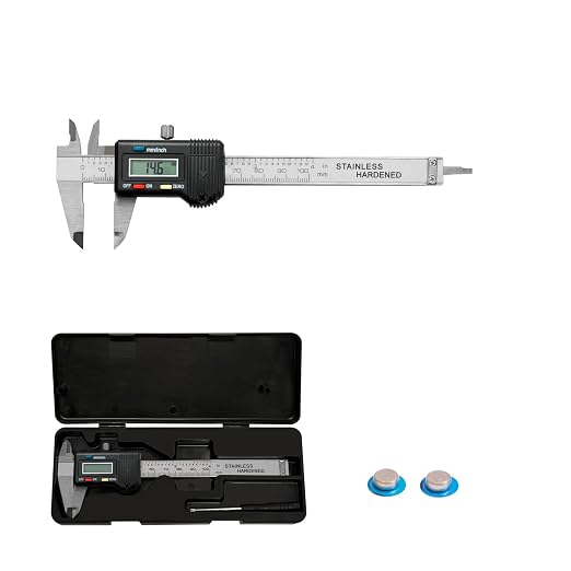 Digital Caliper 0-4" Measuring Tool with Metal Ruler, Micrometer Caliper with Auto-Off Feature, Interchangeable Between inches and millimeters for DIY/Household and 3D Printing, Black