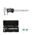 Digital Caliper 0-4" Measuring Tool with Metal Ruler, Micrometer Caliper with Auto-Off Feature, Interchangeable Between inches and millimeters for DIY/Household and 3D Printing, Black