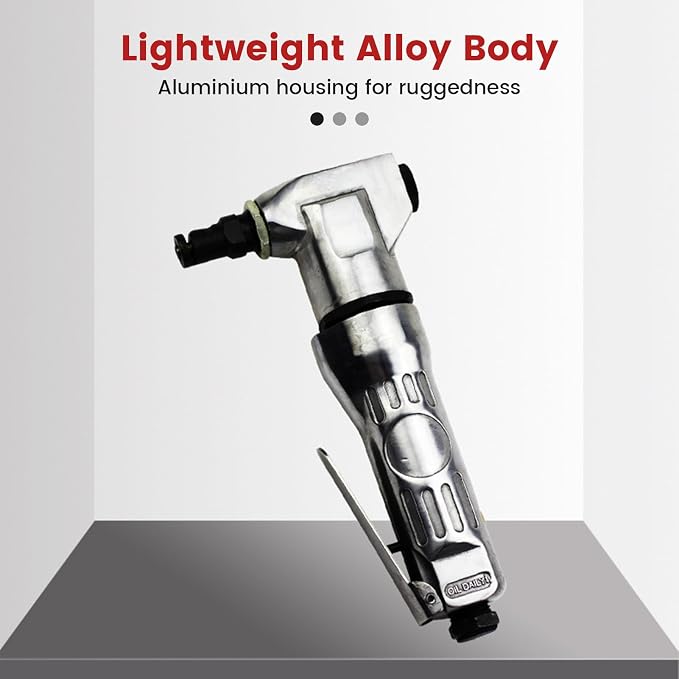 2800rpm Air Nibbler Pneumatic Tool, 1/4" Inlet Port Heavy Duty Handheld Metal Cutter Air Tools for 1mm Steel Plate/Aluminum Plate/Stainless Steel Plate/Barbed Wire/Metal Cutting Operations