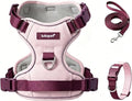 Dog Harness and Leash Set with Collar, No Pull Reflective Pet Vest Harness with Control Handle for Medium Large Dogs Walking and Training