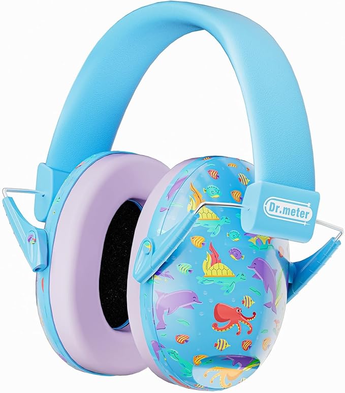 Dr.meter Kids Ear Protection for Monster Jam, Noise Cancelling Headphones for Kids Autism Sensory, Noise Reduction Ear Muffs for Track, Concerts, Fireworks, Mowing Hearing Protection Earmuffs