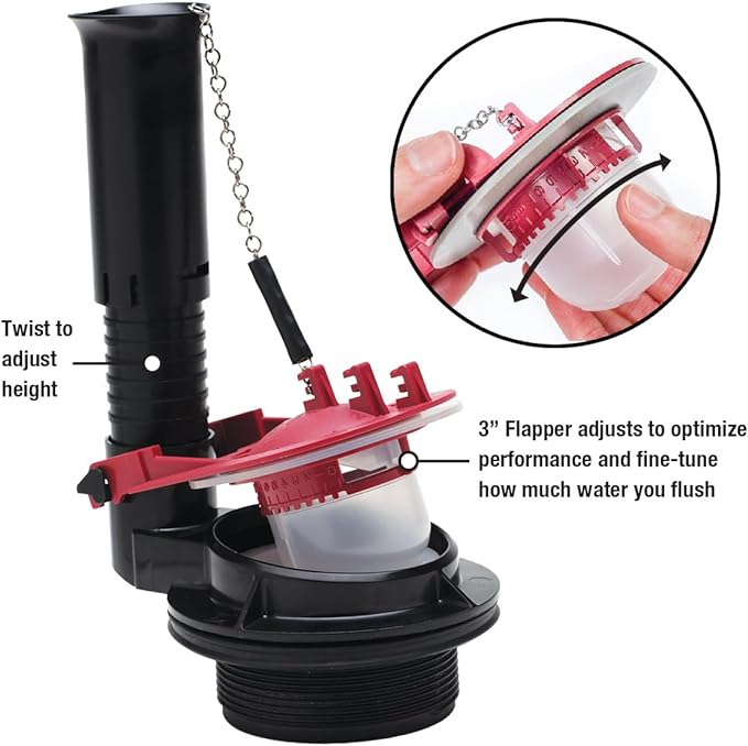 Fluidmaster PerforMAX 3 in & 2 in Toilet Repair Kits with Fill Valves, Flush Valves, Flappers & Gaskets