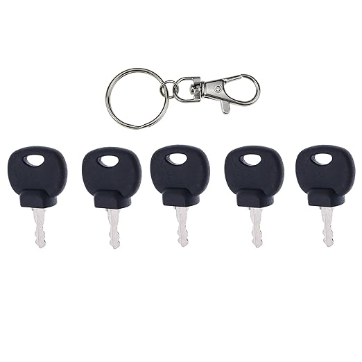 JEENDA Ignition Keys 14707 14607 14603 5755124 8035807 for Bobcat New Holland Industrial JCB Bomag Hamm Roller Compaction Dynapac Terex Vibromax Volvo Ford Moxy 85804675 05755125
