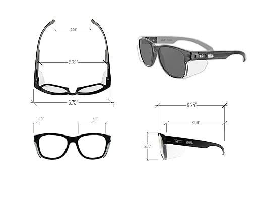 MAGID Y50 Safety Glasses for Construction | Black Frame — 144-Pack, Gray Lens | Side Shields, ANSI Z87.1+, Anti-Fog, Scratch-Resistant, 99.9% UV Protection, Polycarbonate Lens