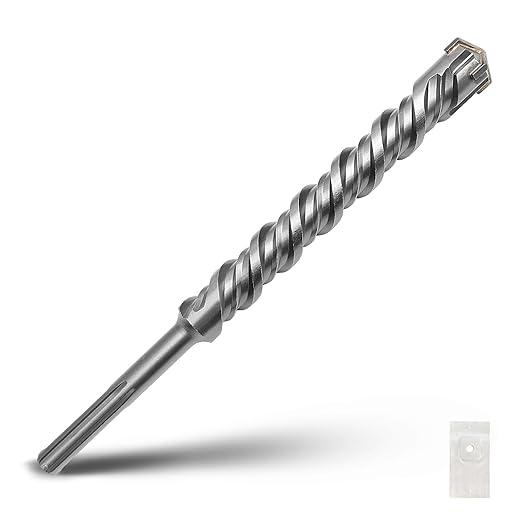 1-9/16 x 15 inch SDS Max Rotary Hammer Drill Bit, 40x380mm Carbide Tip Masonry Drill Bit,Concrete Drill Bit for Masonry, Brick, Stone, Concrete (Length :380mm / 15 inch, 40mm (1-9/16 in) Diameter)