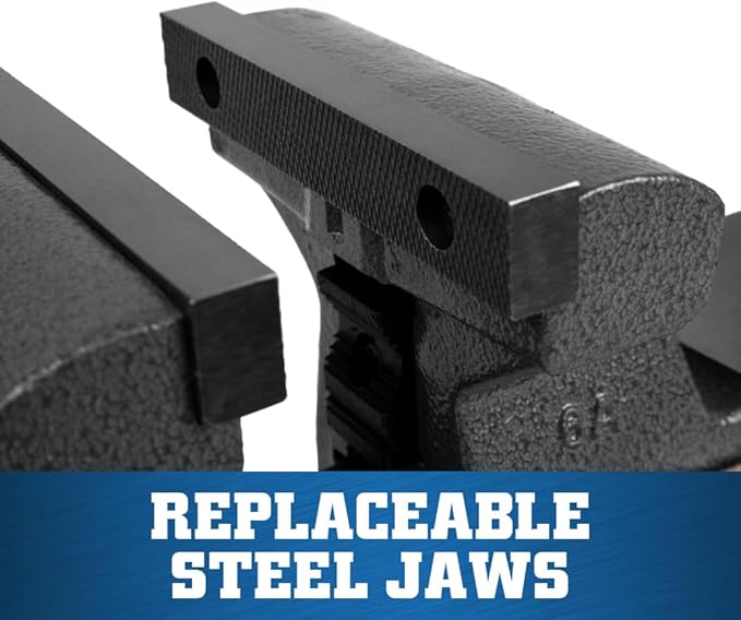 Wilton Mechanics Bench Vise, 6" Jaw Width, 5-3/4" Jaw Opening, 4-1/8" Throat (Model 746)
