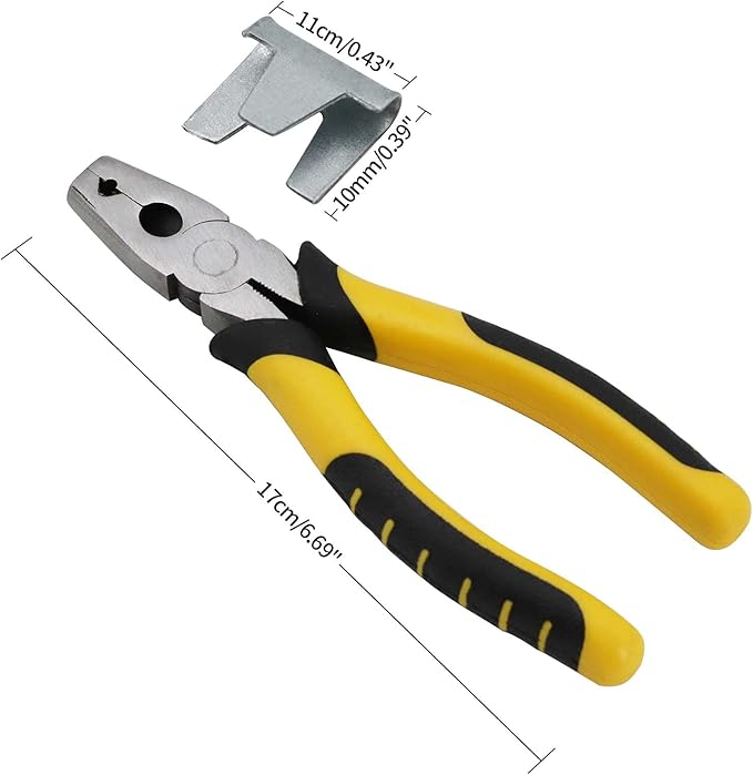 Wire Cage Buckle Pliers with 600 Wire Cage Clips Wire Cage Fasten Clips Buckle Pliers Pet Cage Building installation Clips Tools
