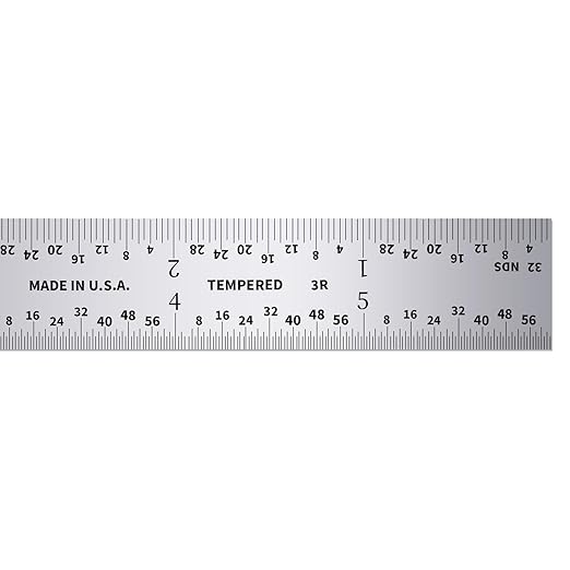 PEC Tools Made in USA Machinist Rule, 6" Flexible Steel Rule, Satin Chrome Finish, Markings 1/10", 1/50", 1/32", 1/64",