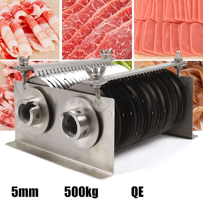 Meat Cutter Blade Set, 5MM Stainless Steel Slicer for QE Model 500KG Machine