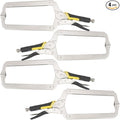 4 Pack 18 Inch C Clamp Locking Pliers with Swivel Pads, 18 Inch Heavy Duty C Clamp Welding Pliers for Woodworking and Home Improvement
