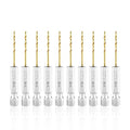 amoolo 1/16 Twist Drill Bit Set, 10Pcs Titanium HSS Hex Shank Impact Drill Bit Set for Metal, Steel, Wood, Plastic, Quick Change Design