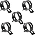 5pcs 0.98" ID Constant Tension Band Hose Clamps, 25mm Spring Band Type Action Hose Clamp Manganese Steel Fuel Line Clamp Low Pressure Air Clip Clamp for Fuel Hose Line Water Pipe Air Tube black