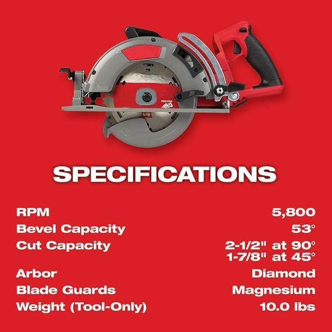 for Milwaukee.d M18 FUEL Rear Handle 7-1/4 in. Circular Saw (Bare Tool)