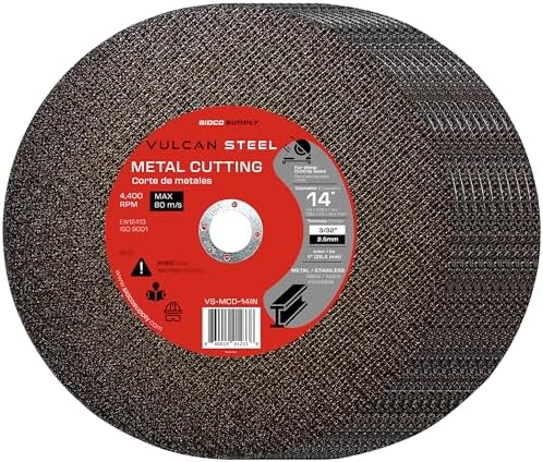 14 Inch Cut Off Wheel 10 Pack - Precision Smooth Cutting - Abrasive Chop Saw Blades - Aluminum Oxide - Metal Cutting Wheel - Chop Saw Wheel - Cut Off Disc - Chop Saw - 14" x 3/32" x 1”