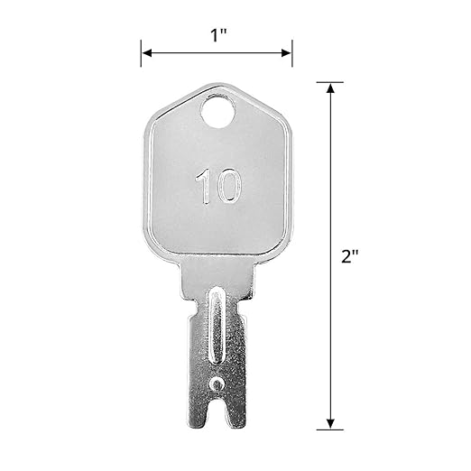 20-Pack Heavy Equipment Ignition Keys: Universal 166 Key Compatible with Clark, Yale, Hyster, Komatsu, Crown Compatible withklifts & More