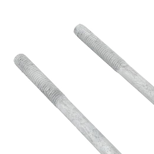 Hot-dip Galvanized Zinc Square U Bolt Kit for Boat Trailer Axle Leaf Springs, for 2x2 Axle - 5 1/4" Long,2 inch Wide Square U-Bolts with Nuts and Frame Plate for Trailer Automobiles Trailer.