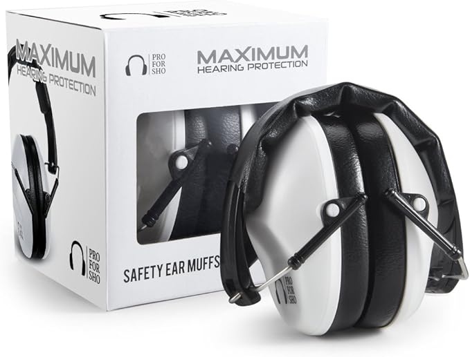 Pro For Sho 34dB NRR Hearing Protection Ear Muffs – Highest NRR Compact Design Ear Protection for Loud Events & Sensory Use