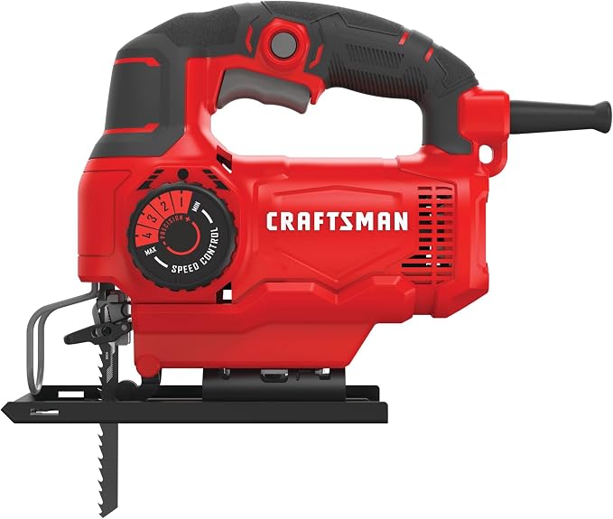 CRAFTSMAN Jig Saw, 4 Orbital Settings, Up to 3,000 SPM, 5 Amp, Corded (CMES610)