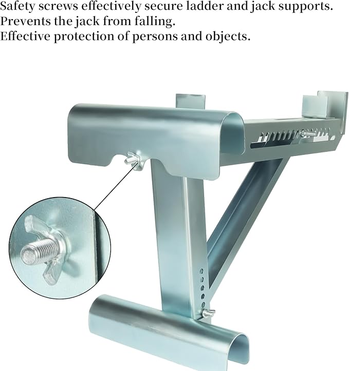 Ladder Jacks Scaffold Bracket - Two-Rung Short Body Extension Ladder Jack for Working 20 inch Stage 2 Pack