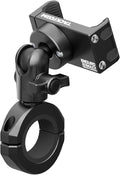 Tackform Black Motorcycle All Metal Phone Mount - Vibration Dampening 20MAXX Spring Cradle | Universal Clamp Fits 1-1/4" to 1-1/2" Handlebars | Compatible with iPhone, Galaxy, More | Short Reach
