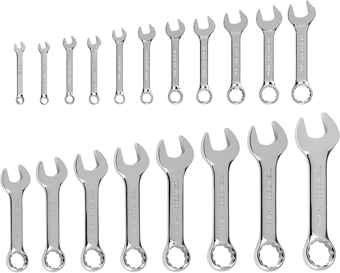TEKTON Stubby Combination Wrench Set, 19-Piece (1/4-1-1/4 in.) | WCB90412