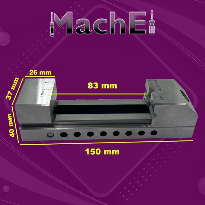 MachEl Tool Maker's Small Steel Grinding Precision Vice Vise 1.5" Inches / 38 Mm Pin Type -hard & Ground
