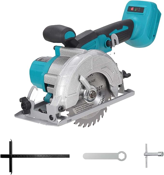 Compact Brushless Cordless Circular Saw Compatible with Makita 18V Battery, 20mm Arbor,Max Cutting Depth 1-7/10"(90°)