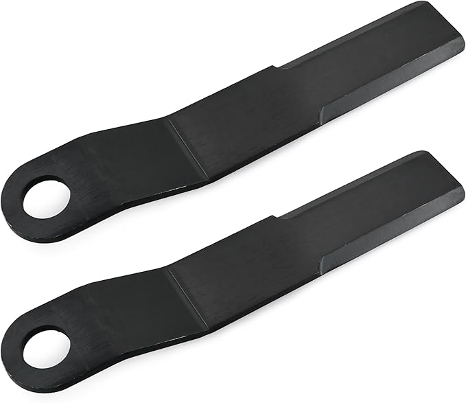 Heavy Duty AR400 Steel Replacement Bush Hog Rotary Cutter Blades, for Mower King Skidsteer Brush Hog Cutter Replacement Blades Rotary Grass Cutter (2 Blade Set)