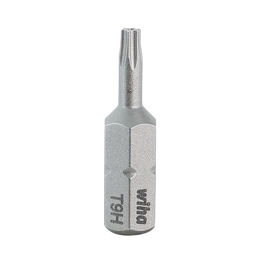 Wiha 70129 Torx Bits, Tamper Resistant, T9s x 25mm, 10 Pc Pack