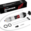 Thorstone 200cc Automotive Fluid Extractor Pump, Manual Oil Change Syringe with 50cm Rubber Hose & 2pcs 22cm PVC Suction Tubes