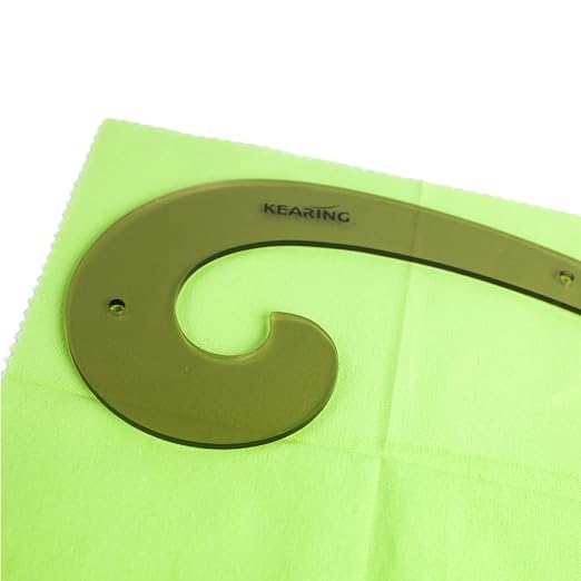 KEARING 9"(23CM) Classic Acrylic French Curve Ruler Vary Form Curve Clear Hip Measuring Curve Ruler for Sewing Fashion Pattern Making Dressing Making, Design Supplies