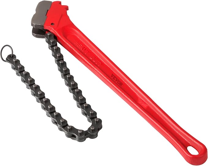 Mophorn Heavy Duty Oil Filter Chain Wrench, 36 inch, Double-Jaw & Anti-Skip Teeth, Ergonomic Handle, Rustproof Chain 30 inch