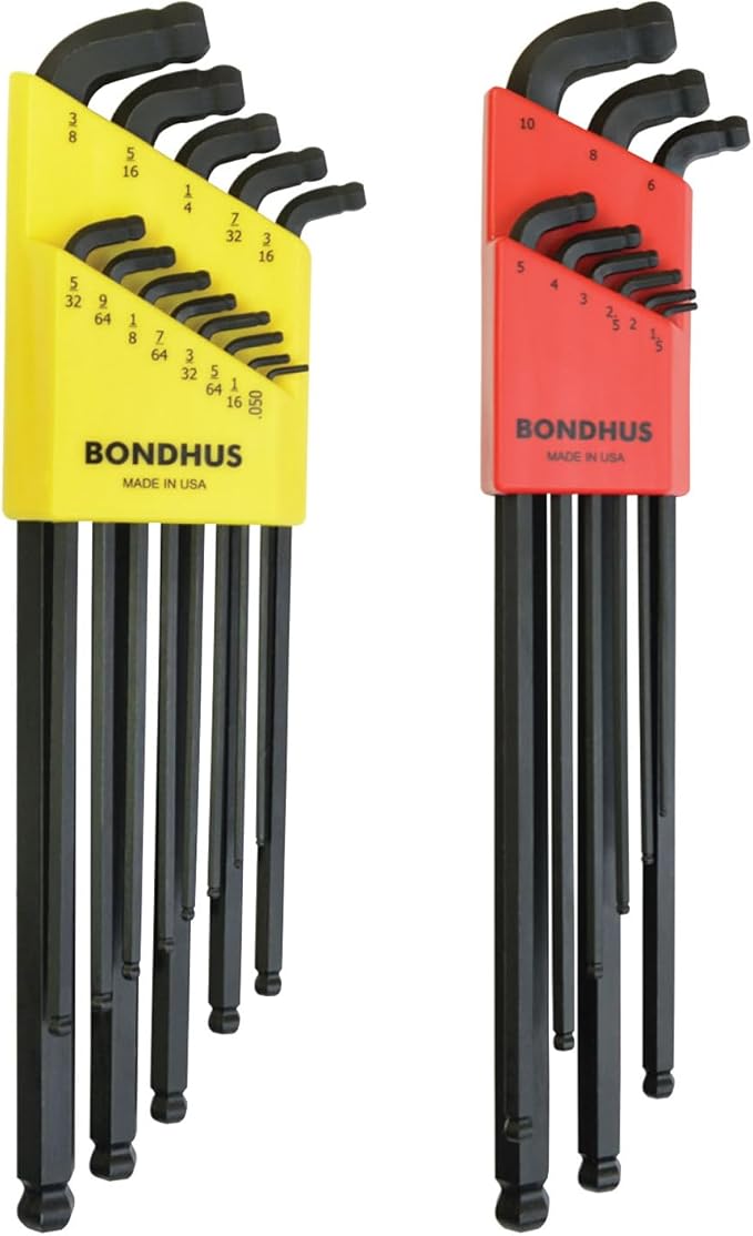 Bondhus 27098 Set of 22 Stubby Double Ball End L-Wrenches XL Double Pk