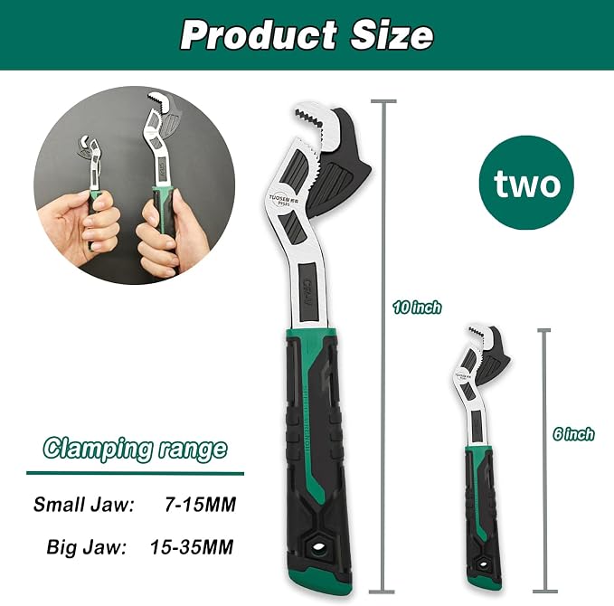 Adjustable Wrenches Multi-function Universal Magic Wrench CR-V Steel Pipe Wrench 10-Inch