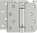 2 Pack Self Closing Door Hinges, 4 Inch Spring Loaded Door Hinges with Square & 5/8'' Radius Corners, Adjustable Tension for Garage, Front, Back Door, UL Listed, Left and Right Hand
