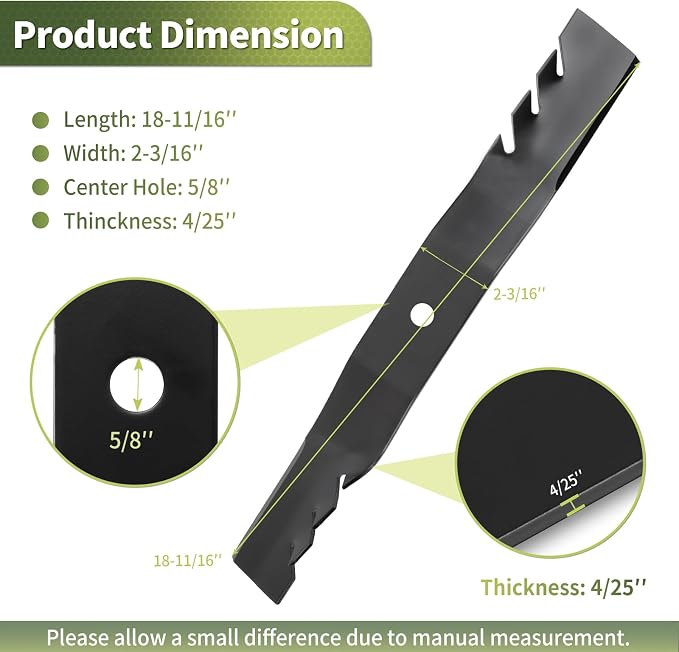 Keycci 115-2454-03 Lawn Mower Blades Compatible with to ro & Ex Mark 54" Deck, Mulching Blades Fit for to ro TimeCutter HD ZX5400 Titan MX5400 ZX5420, Replace 115-4999 115-4999-03 115-9650-03, 3 Pack