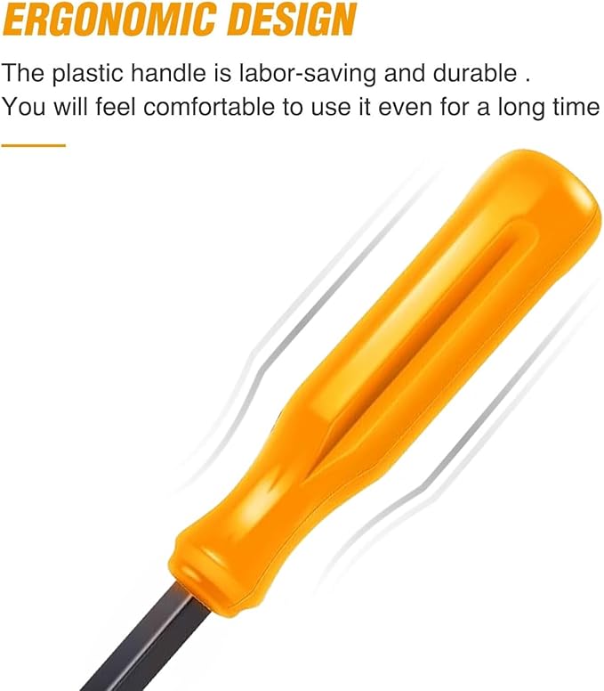 GOOACC Car Panel/Upholstery Remover Ergonomic Stainless Steel Fastener Remover - Easily Removes Plastic Fasteners Reduces Damage to Panels and Loss of Clips Yellow