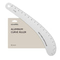 Kearing 18 inch French Curve Ruler, Hip Curve Ruler for Pattern Making, Vary Form Curve Ruler Aviation Quality Aluminum Fashion Designer's Ruler for Sewing, Quilting, Design