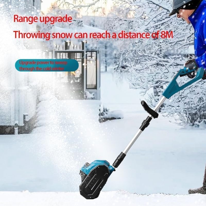 Brushless Cordless Electric Snow Shovel for use with 21V Battery, 12” Snow Thrower with Adjustable Direction, Lightweight Snow Removal Tool for Driveway,Patio,Walkways
