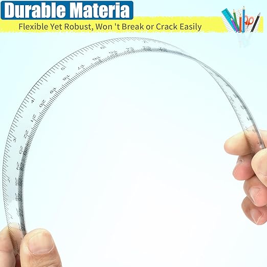 Rulers Bulk for Kids Classroom, 200 Pack 12 Inch Clear Rulers, Metric Ruler with Centimeters and Millimeters, Measuring Drawing Tools, Ideal Back to School Supplies(Clear)