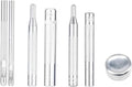 ArrErr 7 Pack Leather Rivets Setter Tools Set Die Punch Snap Kit Snap Fastener Setting Tool for Leather Rivets Double Cap Rivet Tubular Metal Studs Leatherwork Craft Bags Shoes Belts Repair