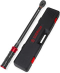 SUERCUP 1/2-Inch Click Torque Wrench- 40-320FT.LB/54.2-433.6Nm Dual-Direction Adjustable 72 Tooth Drive Click Torque Wrench with Storage Case for Product Assembly and Car Repair