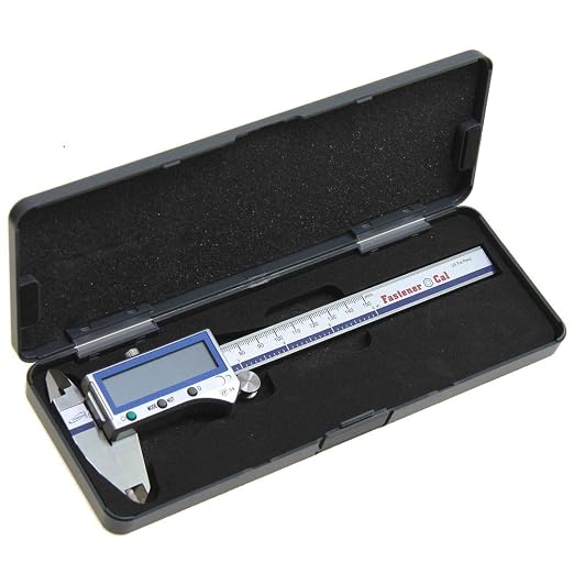 iGAGING Fastener Cal Digital Caliper 0-12"/300 mm - IP54 Electronic Caliper - Quick & Accurate Inch/Metric/Inch Fractional/Fastener Size Reading - Includes Case, Manual, & Battery
