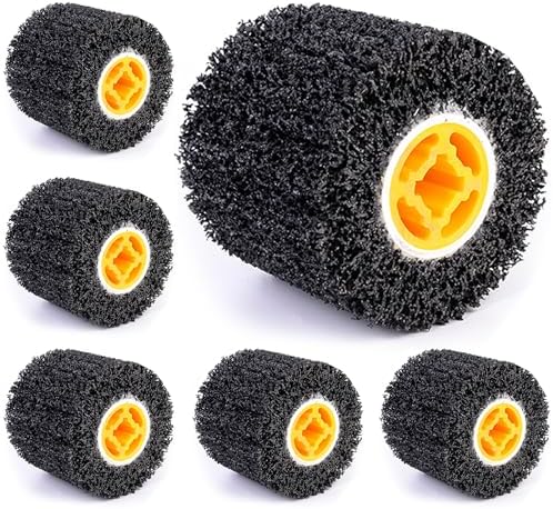 6 Pcs 4.5" x 4" Abrasive Drawing Wheel Surface Conditioning Tool Burnishing