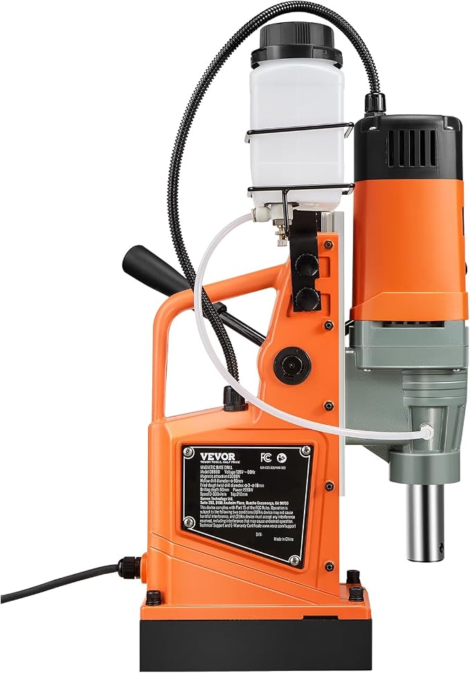 VEVOR Mag Drill Press, 1550W 2" Boring Diameter, 2922lbf Power Magnetic Drill, 500 PRM, 10-Speed, Electric Drilling Machine for Metal Surface, Industrial and Home Improvement