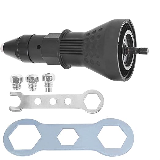 findmall Electric Rivet Nut Gun Drill Adapter Cordless Drill Hand Tools for Areas of The Manufacturing Industrial Fastening
