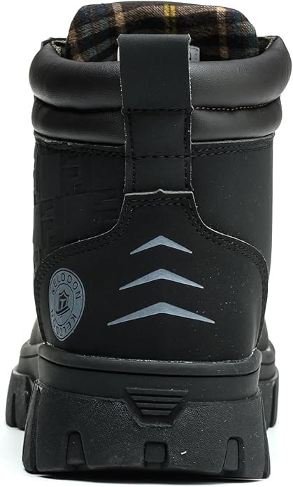 KELODON Waterproof Steel Toe Boots For Men 6 Inch Leather Steel Toe Shoes Non Slip Resistant Safety Work Boots Indestructible Lightweight Construction Boot